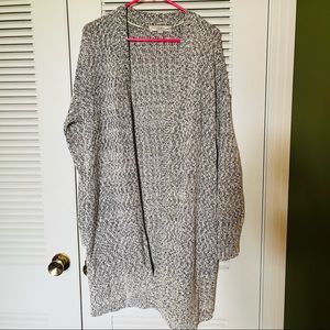 Loft Petite Long Line Cream Sweater